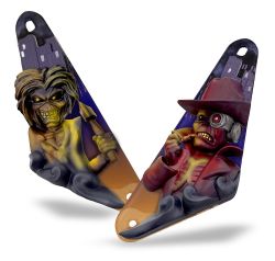 Iron Maiden Custom Hand Painted Eddie Slingshot 3D Sculpture Set
